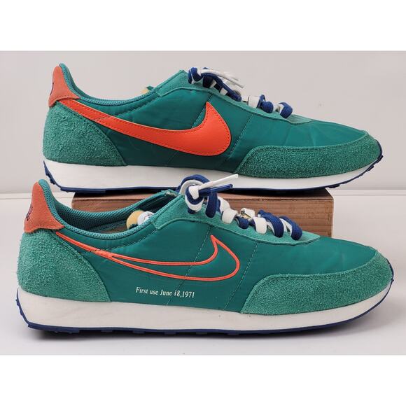 Nike Waffle Trainer 2 Green Noise/Orange Sail DH4390-300 Men's Sz 13 - Picture 1 of 12